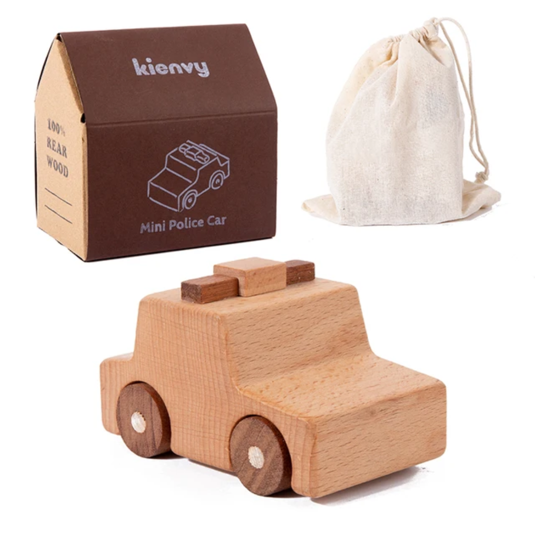 BenoChi® Luxe Houten Werkvoertuigen Montessori Speelgoedcollectie (1–3 jaar)