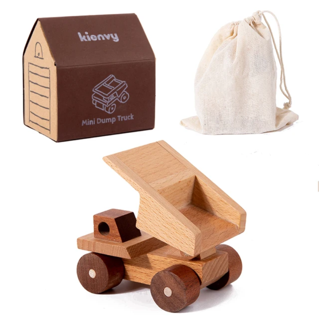 BenoChi® Luxe Houten Werkvoertuigen Montessori Speelgoedcollectie (1–3 jaar)