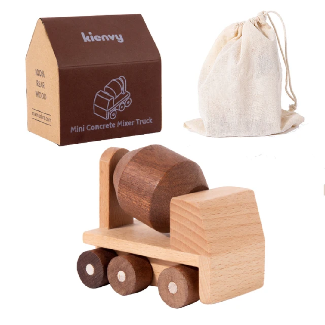 BenoChi® Luxe Houten Werkvoertuigen Montessori Speelgoedcollectie (1–3 jaar)