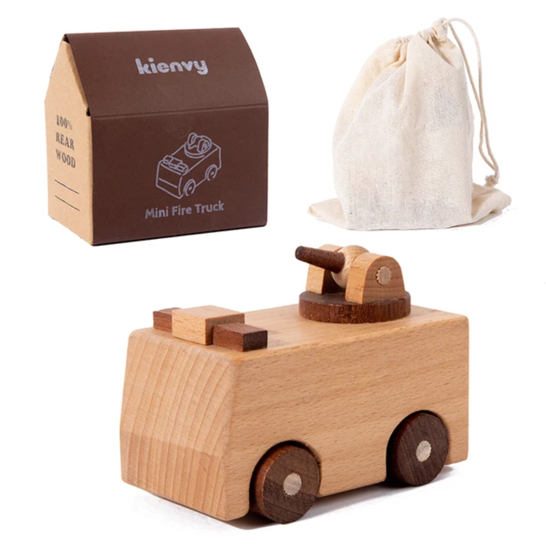 BenoChi® Luxe Houten Werkvoertuigen Montessori Speelgoedcollectie (1–3 jaar)